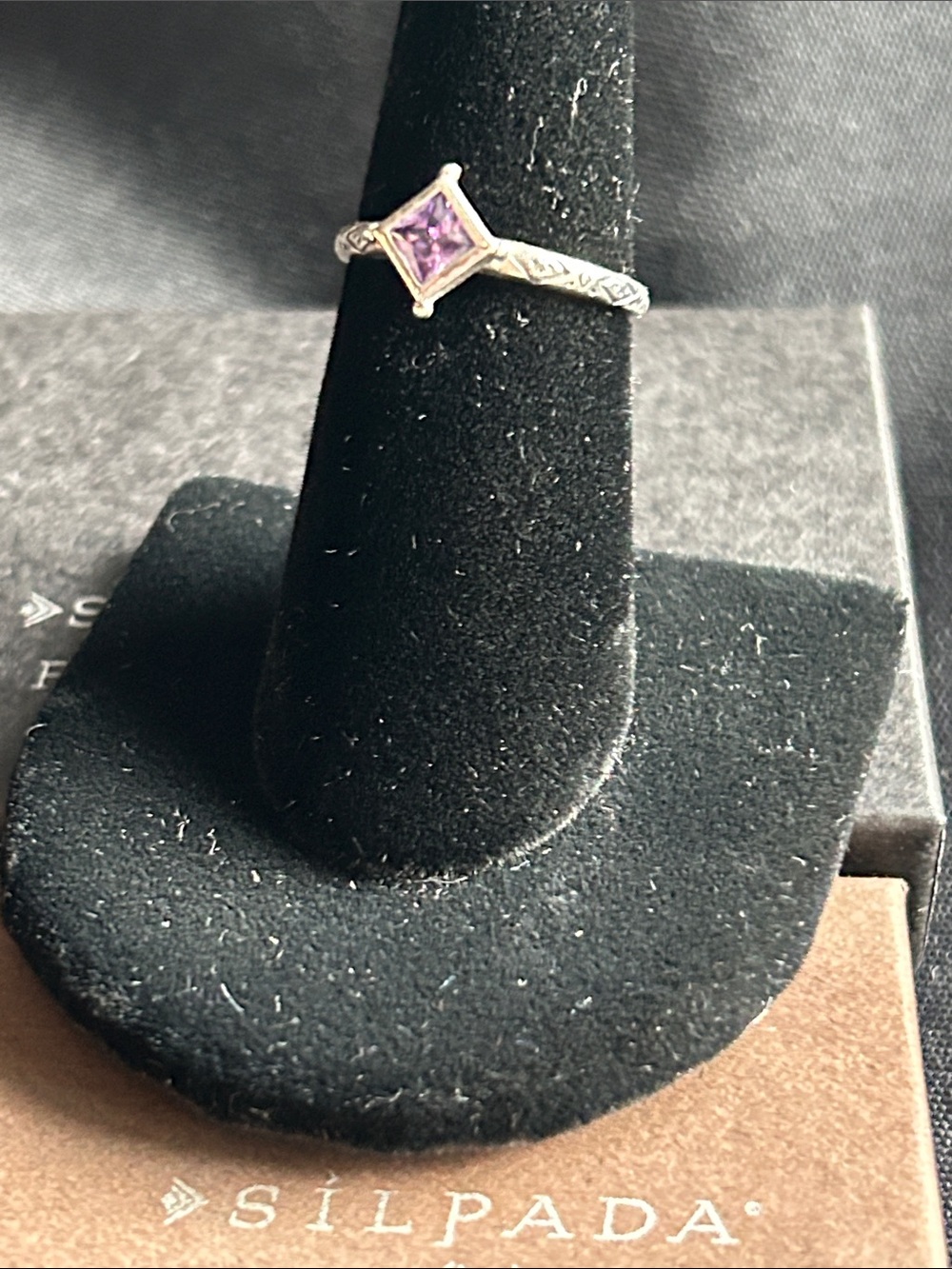 Silpada R2748 Belle Fleur Stack Rings - Purple Ring
